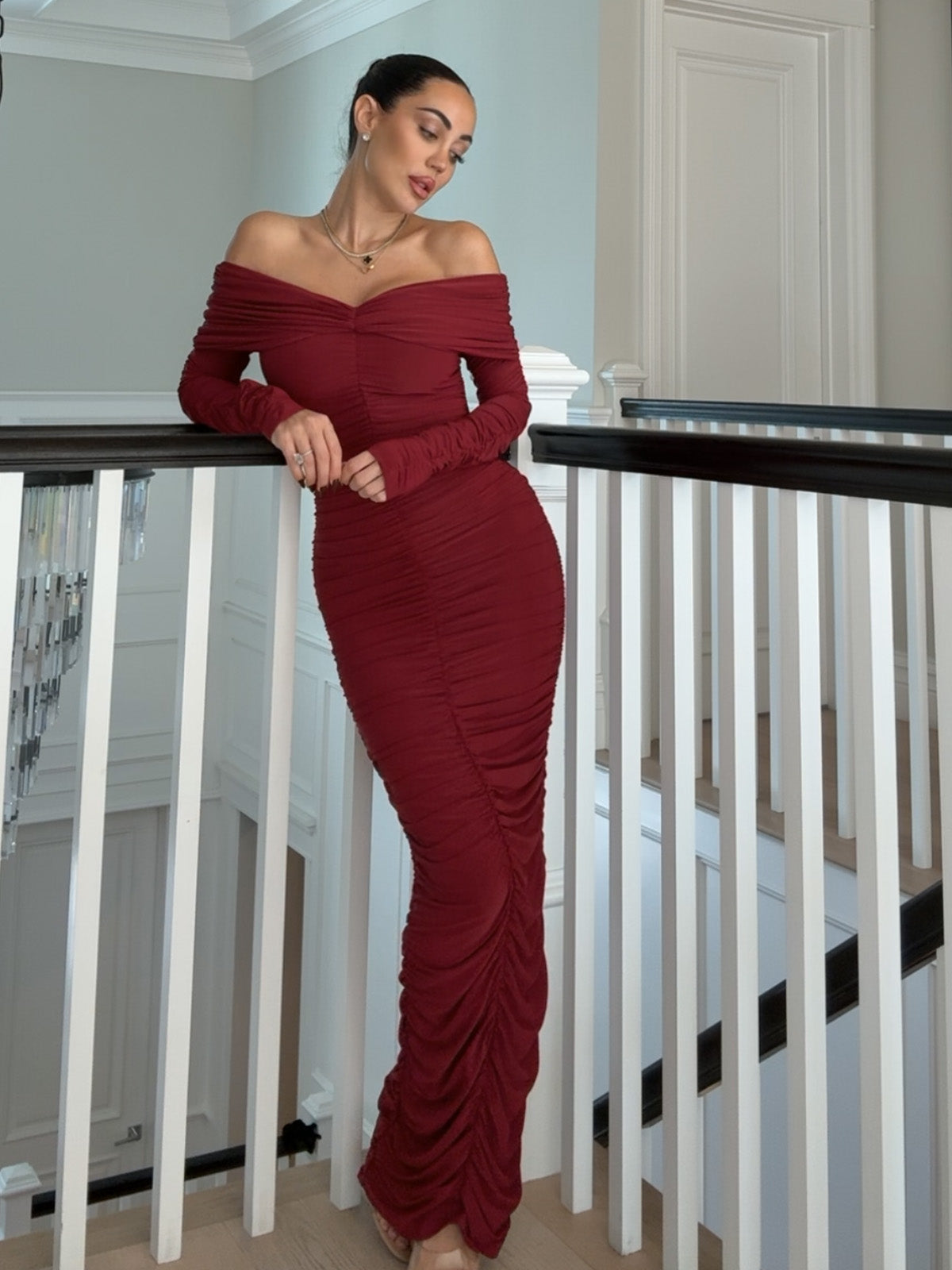 Christa sweet heart maxi dress flattering fit