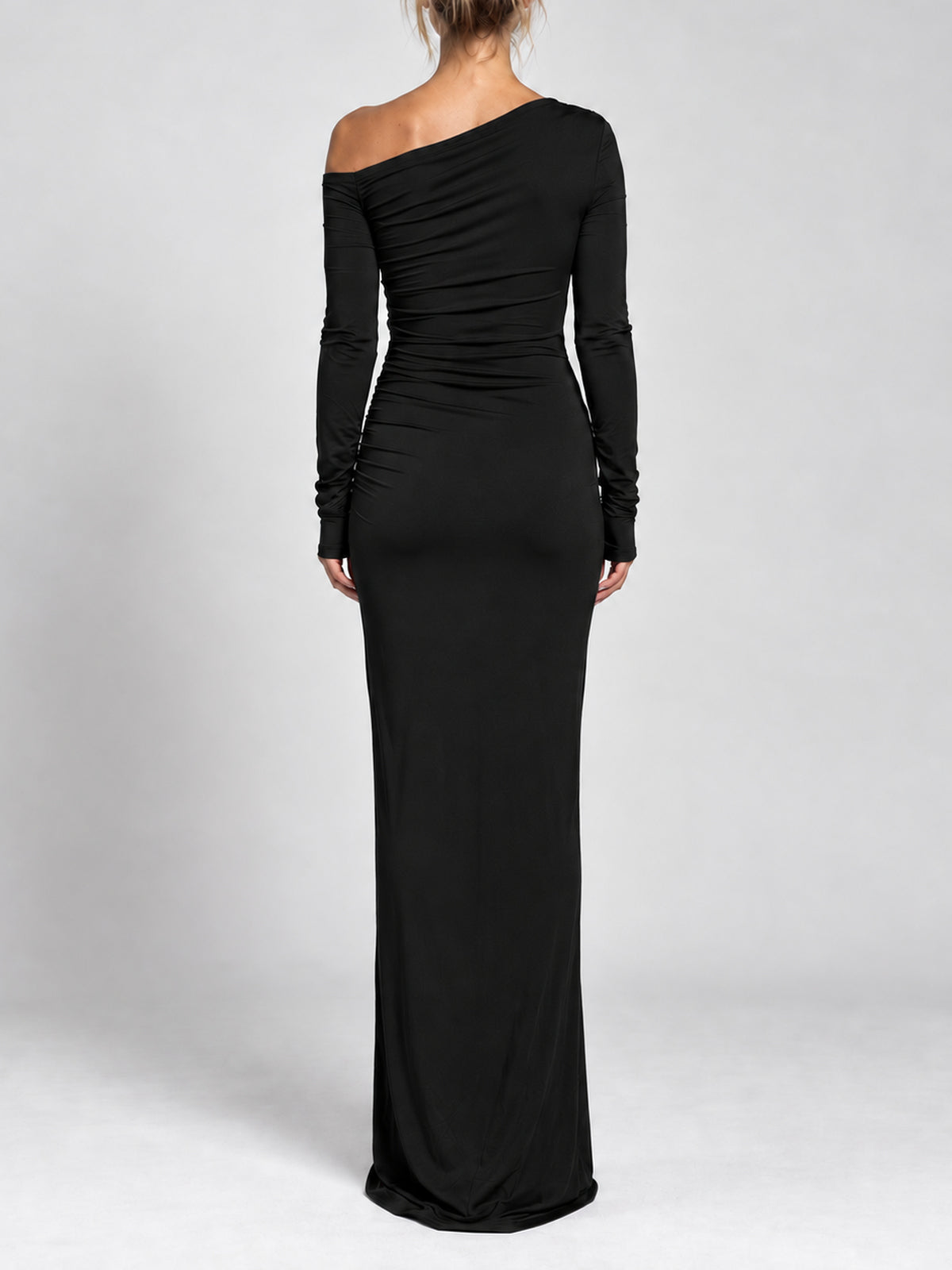 FAYE black maxi dress – back view