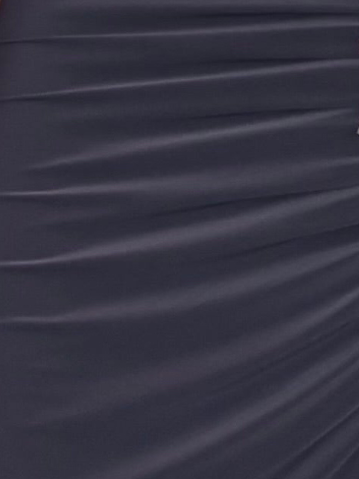 Warm grey ruched stretch fabric close up detail